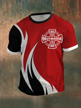 Germania Kreuz Bedrucktes Kurzarm-T-Shirt für Männer zartstils